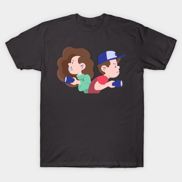 Mabel & Dipper - Gravity Falls T-Shirt by LeCouleur